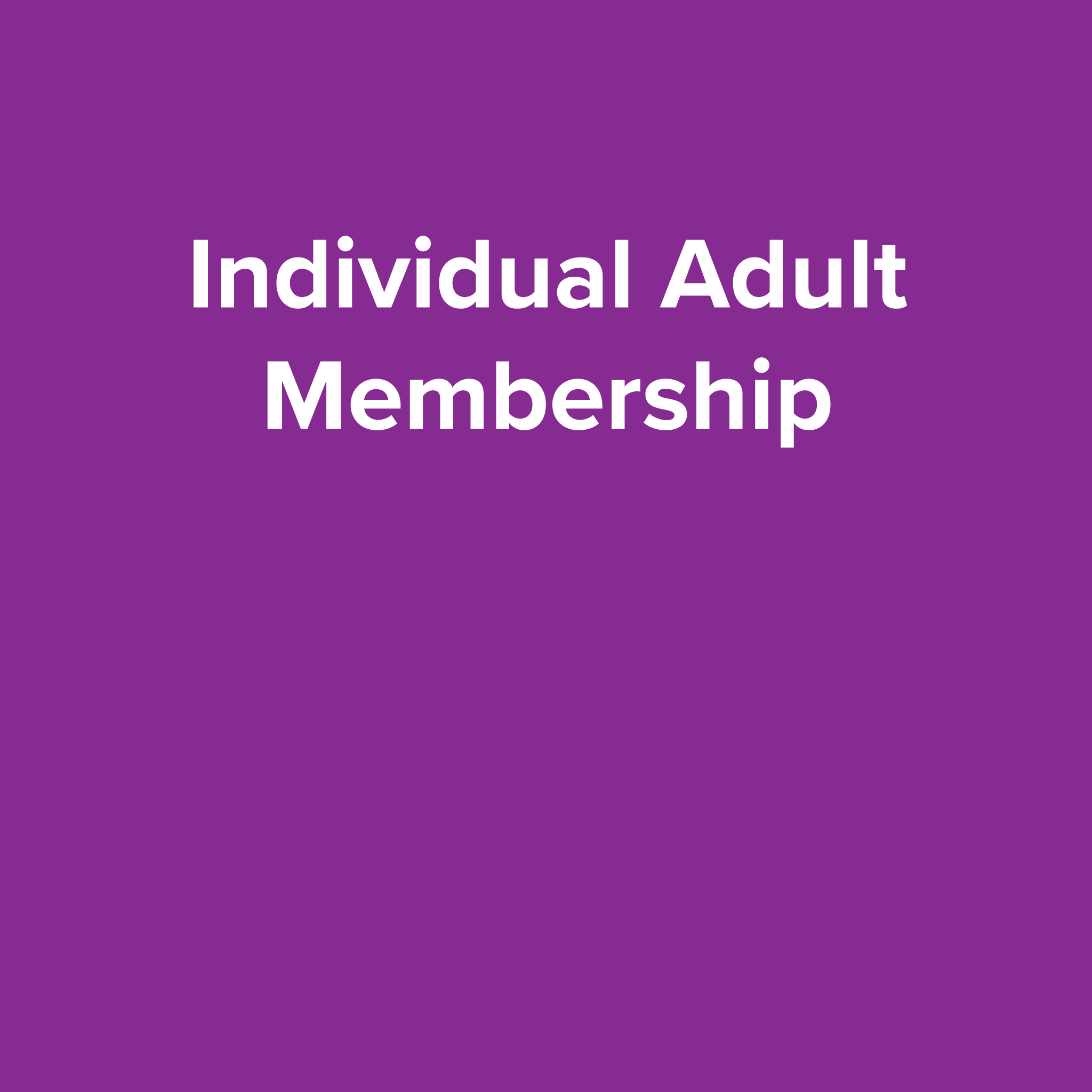 Individual Adult Membership
