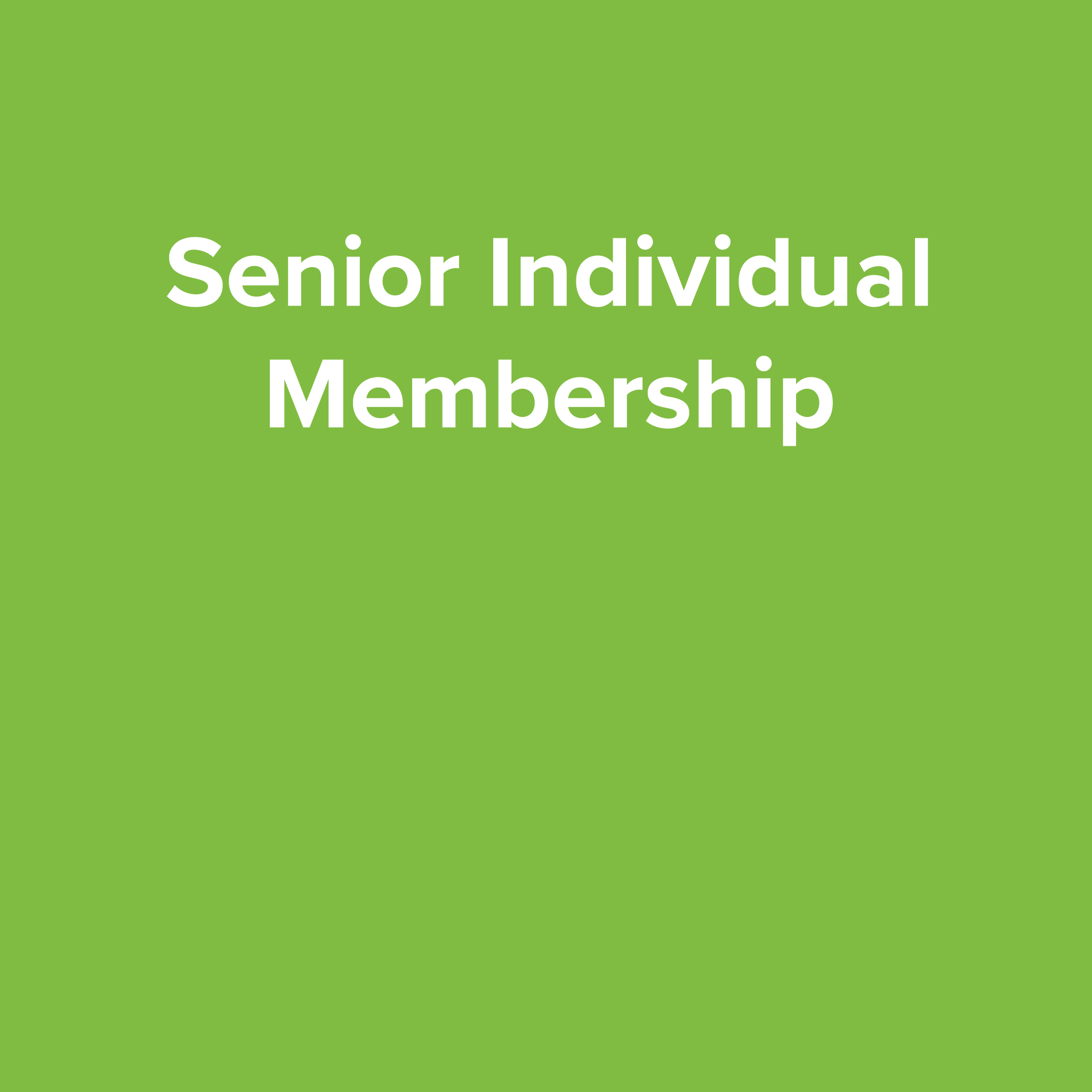 Senior Individual Membership (60+)